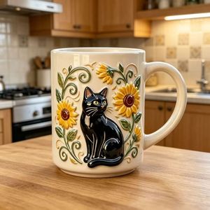 Tazza da Caffè in Ceramica 3D a Forma di <span class=keywords><strong>Gatto</strong></span> - Product Image 5