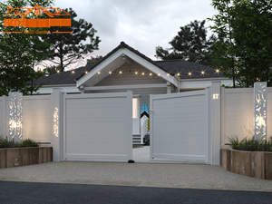 Nhà máy mạnh mẽ điện nhôm Swing Cổng đôi Swing đường lái xe cửa hàn nhôm thiết kế cổng - Product Image 5