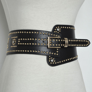 Punk Style Renaissance Élastique Corset Ceintures pour Femmes Steampunk Large Clouté Taille <span class=keywords><strong>Ceinture</strong></span> <span class=keywords><strong>Pirate</strong></span> Halloween Costume - Product Image 1