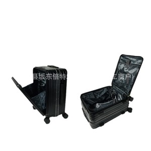 Juego de maletas con apertura frontal de 6 piezas, tamaño mediano, con ruedas giratorias y cerradura para viaje - Product Image 5