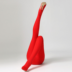 Botas de pantalón elásticas de talla grande 46 para mujer, ajuste ancho, hasta el muslo, con estampado de leopardo, tacón de aguja, botines ajustados - Product Image 5