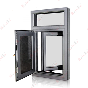 European Style Energy-Saving Double Glass <strong>Window</strong> <strong>Door</strong> Aluminum <strong>Frame</strong> Swing Open Stainless Steel Screen Horizontal Soundproof - Product Image 4
