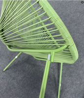 Chaise de patio en rotin légère pour l'extérieur, confortable et empilable, ensemble de mobilier de jardin avec table basse et table à manger