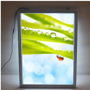 Cadre d'<span class=keywords><strong>affiche</strong></span> LED mural de cinéma 27x40 2026, cadre en aluminium mince éclairé, boîtes lumineuses publicitaires - Product Image 1