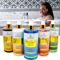 Gel Douche Personnalisé OEM Logo Alpine River Naturel Bio Vitamine E Anti-Taches Hydratant Éclaircissant Exfoliant Parfumé
