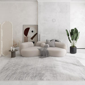 Alfombra de Cachemira Sintética Hecha a Medida con Diseño de Rayas Antideslizante para Sala de Estar, Dormitorio, Alfombra de Fibra de Poliéster para Uso Doméstico - Product Image 4