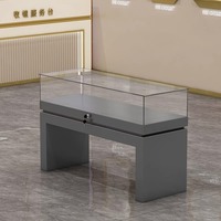 Bijoux laqués en bois fin Jade vitrine éclairage LED pour montre lunettes téléphones mobiles expositions de musée