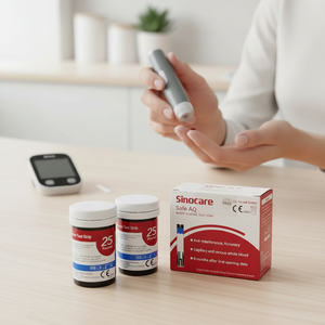 แผ่นตรวจวัดระดับน้ำตาลในเลือด Sinocare Safe AQ Sugar Check Advance - Product Image 1