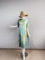 Kaftans pour adultes respirants, en polyester soyeux, amples, imprimés de motifs floraux, longs, de style africain, robes décontractées pour l'été, directement de l'usine