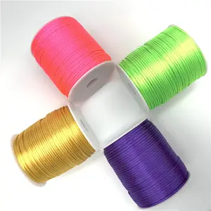 定制彩色鲍比小绳2毫米DIY缎绳