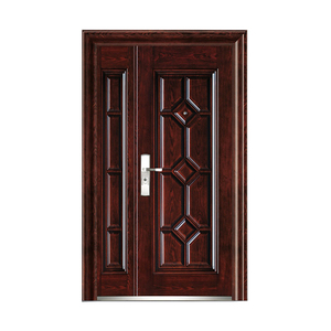 TECHTOP-Puerta de acero con hojas personalizadas, puerta de seguridad antirrobo, doble puerta frontal <span class=keywords><strong>desigual</strong></span>, lujosamente exquisita - Product Image 1