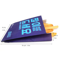 Frites de qualité alimentaire avec logo imprimé sur mesure empaquetant des sacs en papier pointus pour restaurant rapide