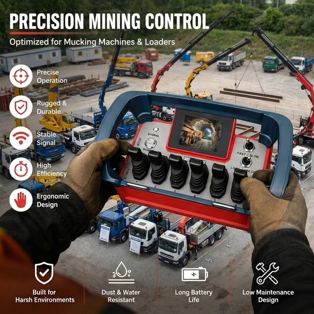 Professional Dust-proof Crane Radio Remote Control System for Harsh Environment NM-042