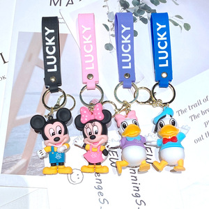 Porte-clés dessin animé Mickey Minnie, pendentif Donald <span class=keywords><strong>Duck</strong></span>, pour voiture et sac à dos, décoration de couple, petit cadeau, vente en gros - Product Image 4