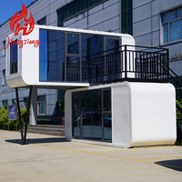 Maisons modulaires en conteneurs de Chine, bâtiments de bureaux préfabriqués prêts à l'emploi, design moderne en acier, certifiés CE, attraction touristique