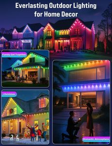 Lumière de Noël extérieure à LED RGBW 12V IP68 en PVC avec rail en aluminium et contrôleur, garantie 5 ans - Product Image 2