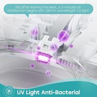 WC intelligent de luxe avec bidet intégré, couvercle automatique, eau chaude instantanée, siège chauffant, séchoir, télécommande, à poser au sol pour salle de bain