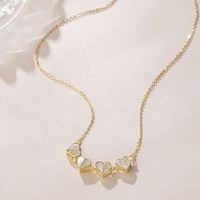 Bijoux en argent à la mode en gros CZ cristal zircon cubique coquille amour coeur pendentif 4 feuilles trèfle collier magnétique pour mémorial