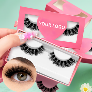 Cils à effet mouillé en gros, faux cils en vison synthétique, cils vaporeux, fournisseur de faux cils faits à la main, 8 mm, <span class=keywords><strong>manga</strong></span>, bande complète, sans cruauté, noir naturel - Product Image 1