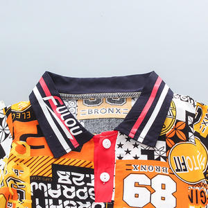 Ropa Infantil de Alta Calidad al por Mayor, Conjuntos de Ropa, Camiseta Polo Divertida y Pantalones Harem - Product Image 4