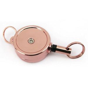 Hot Selling Retractable Badge Reel Metal Button Badge Keychain for Office Worker - Product Image 6