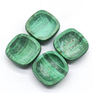 Malachite 17.5mm carré coupe basilaire fosse Cabochon pierre en vrac pour la fabrication de bijoux - Product Image 5