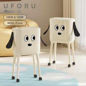 Cubo <span class=keywords><strong>de</strong></span> Basura UFORU para Oficina, Cocina, Hogar y Baño, con Tapa, Diseño Nuevo, <span class=keywords><strong>de</strong></span> Plástico, con Orejas <span class=keywords><strong>de</strong></span> Perro - Product Image 1