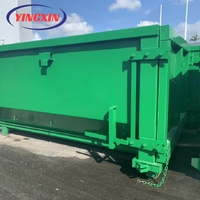 Conteneur de collecte des déchets de construction d'usine Camion à benne basculante en acier personnalisé Benne à ordures empilable pour la vente