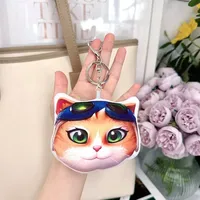 Porte-clés en peluche chat jetpack mignon de 10 cm, qui émet des sons, pour cosplay, pendentif de sac, décoration, inspiré des jeux d'anime