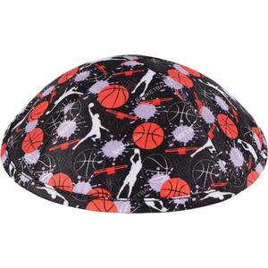 Logo kustom cetak Kippot sutra bordir Yahudi Suede Kippah - Product Image 4