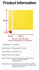 Baldosas entrelazadas antideslizantes de PP de 400x400 para suelo de garaje, rejilla cuadrada DIY para <span class=keywords><strong>lavado</strong></span> de <span class=keywords><strong>coches</strong></span>, autonivelantes para taller de detallado de automóviles - Product Image 6