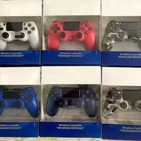 Control Inalámbrico para PS-4 con Bluetooth, Joystick con Funciones Completas, Barra de Luz, Vibración de Doble Motor, Giroscopio, Diseño Delgado para PS2, PC y Juegos Móviles