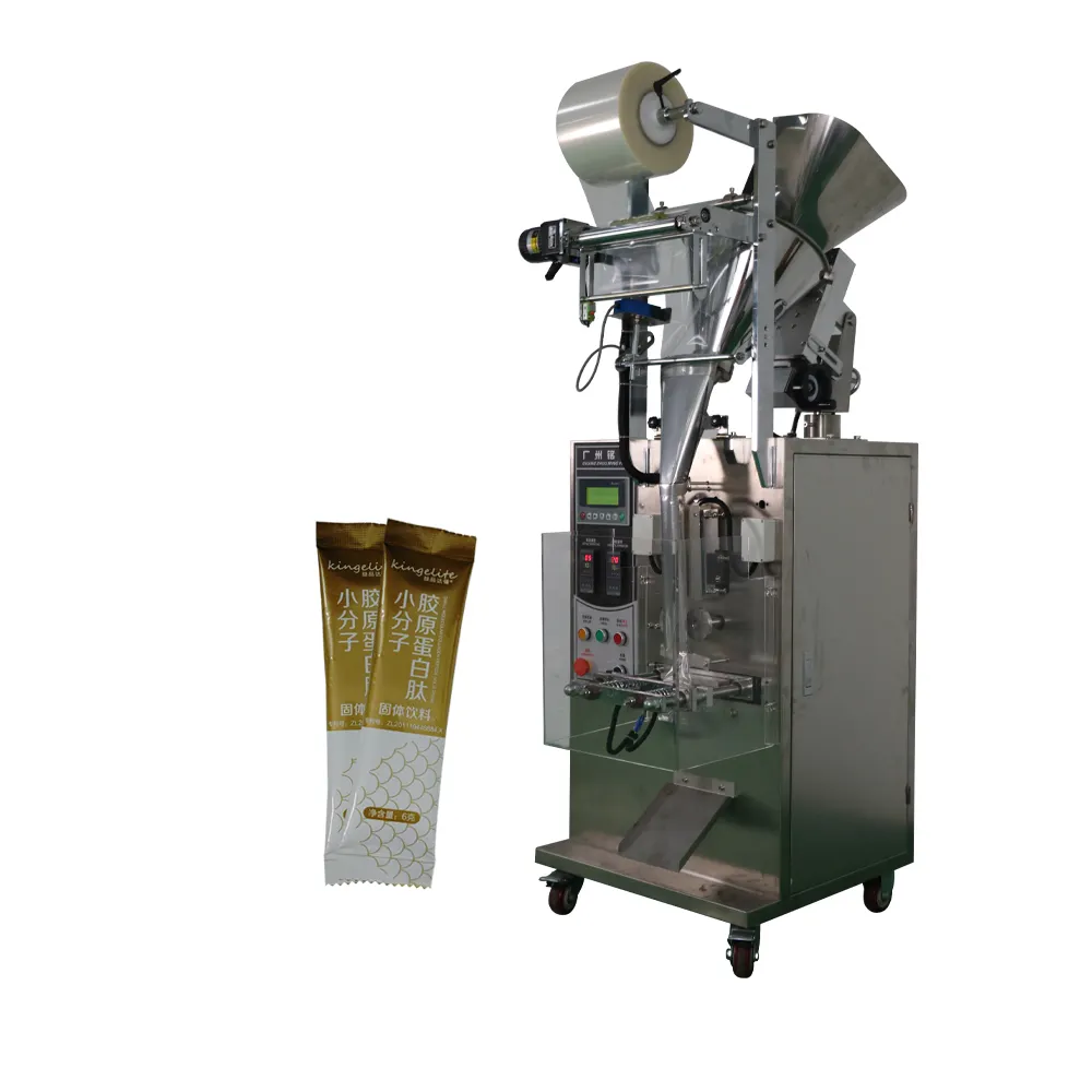 Máquinas de envasado de sellado de llenado de bolsitas en polvo de jugo de fruta de proteína de curry de café instantáneo multifunción