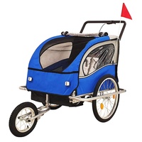 Remorque de vélo pliable portable pour bébé, meilleure vente, avec cadre en aluminium, tissu imperméable 600D, design pliable, charge utile de 40 kg