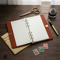 Journal de voyage en cuir fait main, personnalisé, imprimé, style antique, à feuilles mobiles, avec sangle, vente en gros, cadeau en vrac