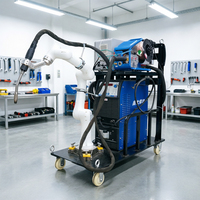 Robot collaboratif CNC GROUP à six axes en alliage d'aluminium, avec chariot de soudage automatique à double pistolet contrôlé par PLC, moteur de 1 kW