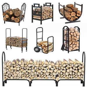 Porte-bûches de bois de chauffage OEM Porte-étagères de stockage de bois de chauffage en métal <span class=keywords><strong>Support</strong></span> de <span class=keywords><strong>support</strong></span> de stockage de bois Système de stockage de bois - Product Image 5