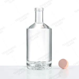 Fabrik-direkt-glasflasche großhandel runde glasflasche glasflaschen wodka