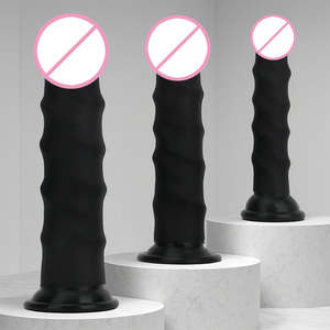 <span class=keywords><strong>Dildo</strong></span> Anale Realistico Grande in Silicone Liquido Impermeabile, Morbido, a Forma di Fungo Nero, con Testa Lunga e Spessa - Product Image 4