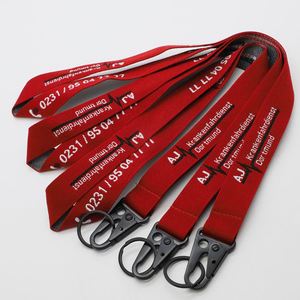 Cordones de seguridad personalizados de jacquard grueso y resistente con llavero para servicio de ambulancias y personal de emergencia - Product Image 1