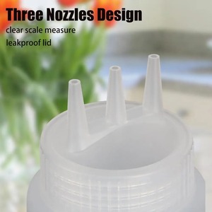 1Pcs 650ml Empty Plastic <b>Sauce</b> Squeeze Bottles Refillable Condiment Containers With Graduated For Salad Dressing BBQ Oils - Product Image 5