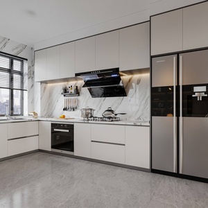Cuisine complète de haute qualité en panneaux de particules italiens en forme de I, moderne, sur mesure, en kit - Product Image 6