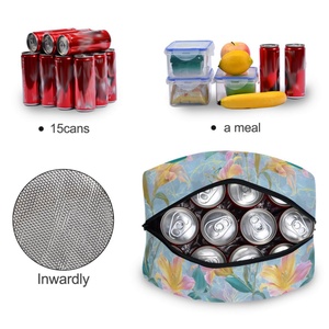 Hawaiian Life Stylish Lunch Bag Custom Red Checked Design Insulation Thermal Tote Cooler Lunch Bag for Worker Women - Product Image 5