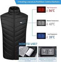 Veste chauffante électrique USB légère unisexe avec 11 zones de chauffage Gilet intelligent pour hommes et femmes Équipement thermique