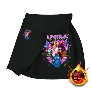 <span class=keywords><strong>Felpa</strong></span> <span class=keywords><strong>con</strong></span> Cappuccio KPOP Demon Hunters per Ragazzi e Ragazze, <span class=keywords><strong>con</strong></span> Colletto Abbottonato e <span class=keywords><strong>Zip</strong></span>, Autunnale - Product Image 3