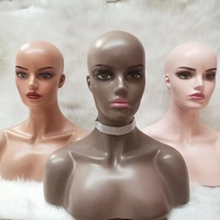 Tête de Mannequin Femme Réaliste avec Buste pour Présentation de Perruques, Maquillage et Accessoires de Beauté