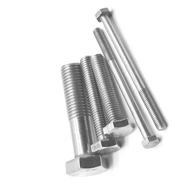 High quality stainless steel 304 316 din931 din933 m6 m8 m10 m12 m20 half or full thread hex head bolt hex bolts and nuts