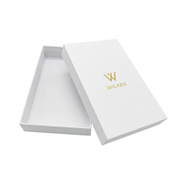 Boîte en Carton Rigide Blanche en Deux Pièces avec Couvercle et Fond, Personnalisable Sans Logo, Boîte Cadeau Blanche Vierge