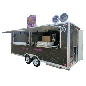 2025 Hot Dog Trailer Crepe <b>Gas</b> Grill Trolley Cart <b>BBQ</b> Mobile Food Truck - Product Image 1