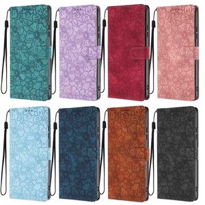 Funda tipo Cartera de cuero con flores para <span class=keywords><strong>Samsung</strong></span> <span class=keywords><strong>Galaxy</strong></span> S26 Edge Pro S25 Ultra <span class=keywords><strong>S4</strong></span> Plus FE A07 A17 A06 A16 A26 A36 A56 cubierta con ranura para tarjetas - Product Image 1